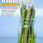 How to store asparagus with some text information overlay.